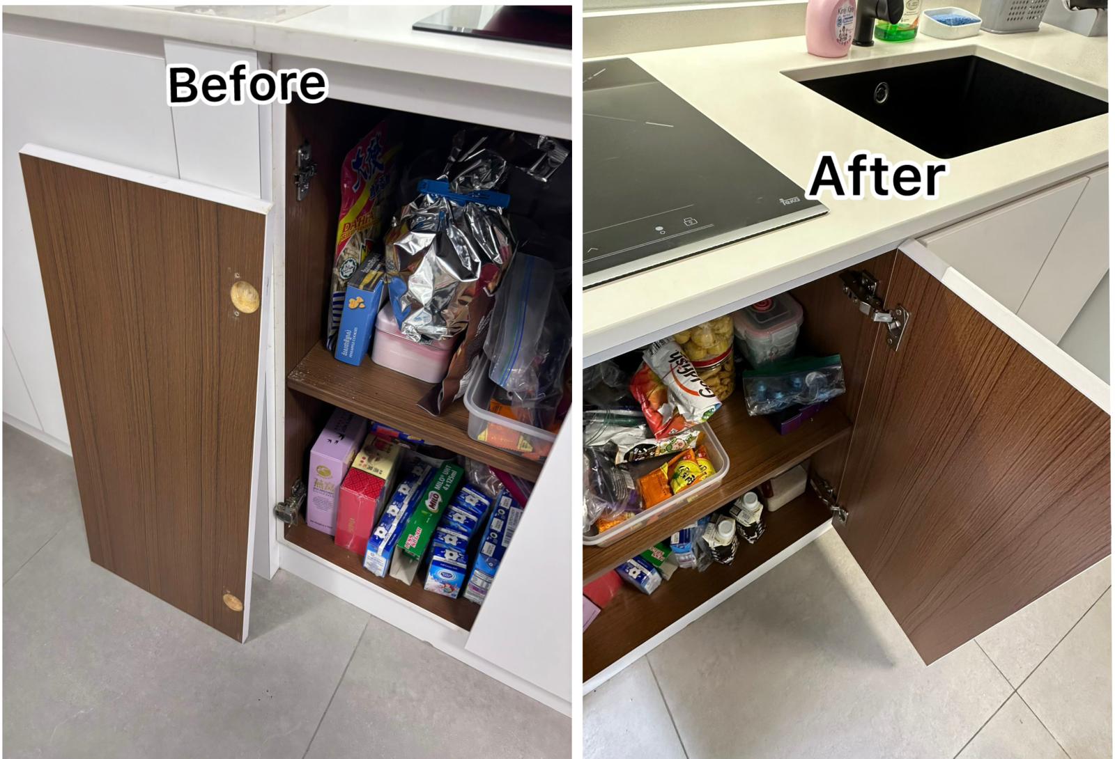 Kitchen Cabinet Door Hinge Repair Service in Singapore | Tasfia Engineering